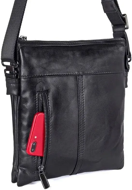 Сумка Vintage 14546 із натуральної шкіри Чорна