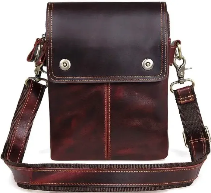 Сумка Vintage 14547 із натуральної шкіри Бордова