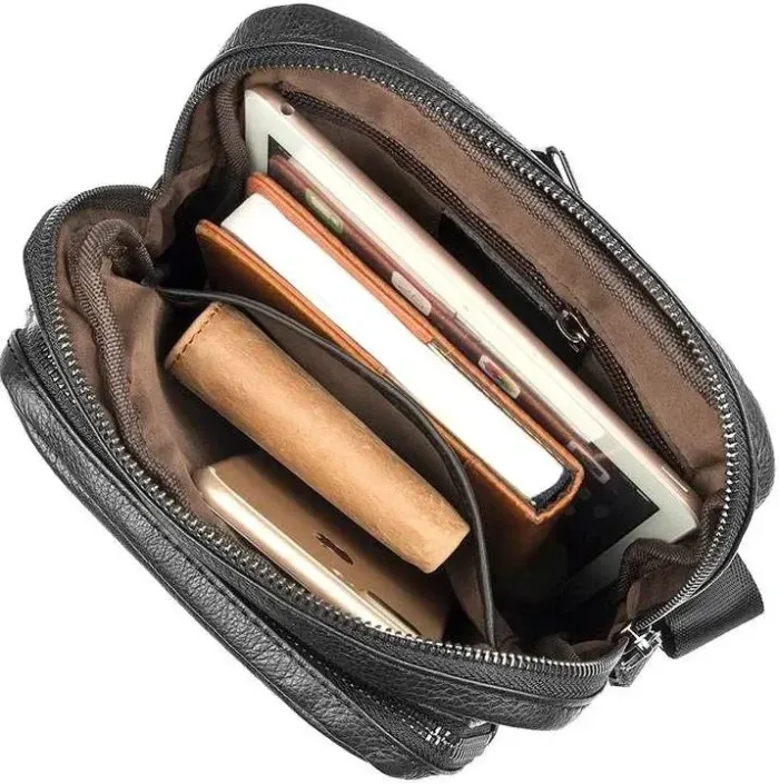 Сумка Vintage 14549 із натуральної шкіри Чорна