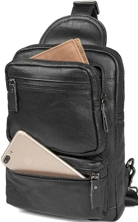 Сумка Vintage 14549 із натуральної шкіри Чорна