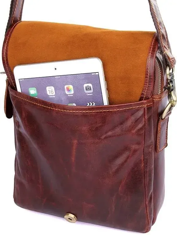 Сумка Vintage 14550 із натуральної шкіри Коричнева