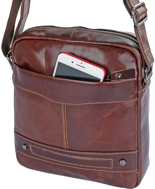 Сумка Vintage 14551 із натуральної шкіри Коричнева