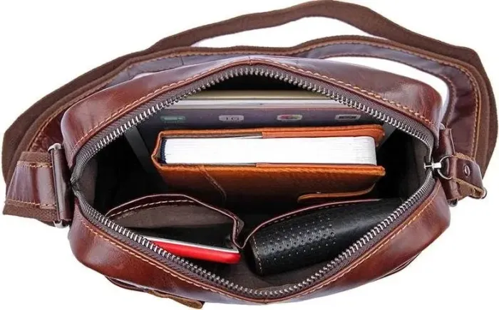 Сумка Vintage 14551 із натуральної шкіри Коричнева