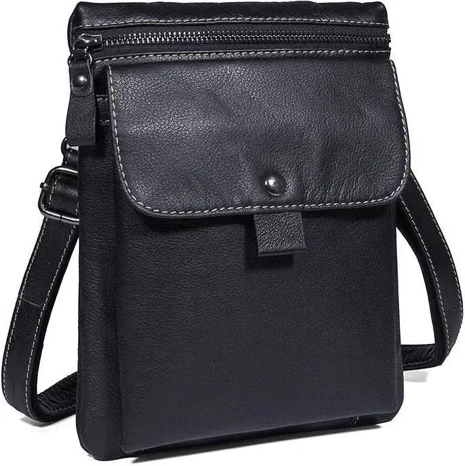 Сумка Vintage 14552 із натуральної шкіри Чорна