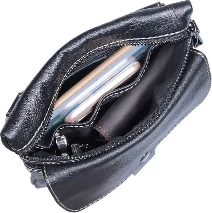 Сумка Vintage 14552 із натуральної шкіри Чорна