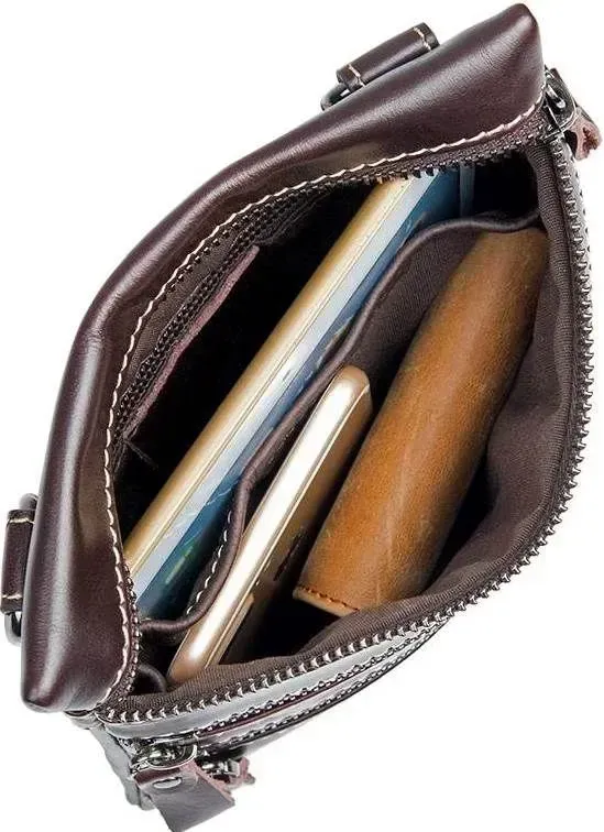 Сумка Vintage 14554 із натуральної шкіри Коричнева