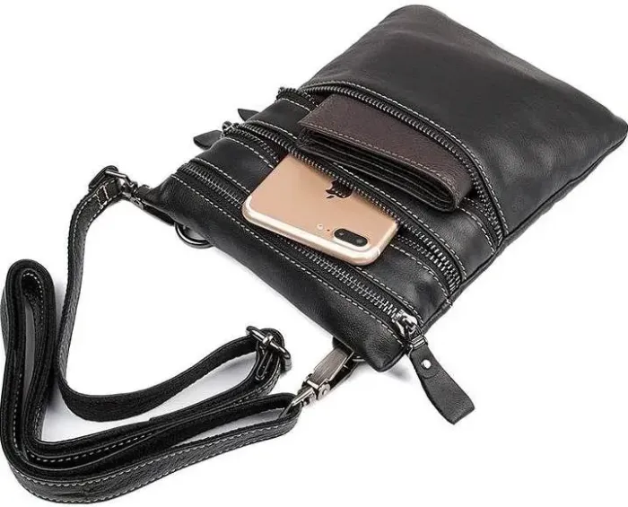 Сумка Vintage 14555 із натуральної шкіри Чорна