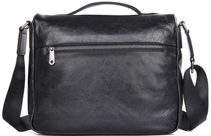 Сумка чоловіча Vintage 14556 із натуральної шкіри Чорна