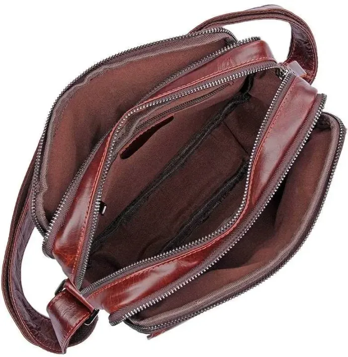 Сумка чоловіча Vintage 14558 із натуральної шкіри Коричнева
