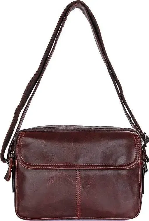 Сумка чоловіча Vintage 14558 із натуральної шкіри Коричнева