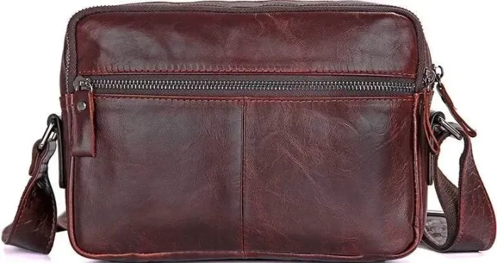 Сумка чоловіча Vintage 14558 із натуральної шкіри Коричнева