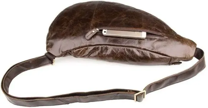 Сумка чоловіча Vintage 14560 із натуральної шкіри Коричнева