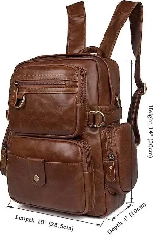 Сумка чоловіча Vintage 14561 із натуральної шкіри Коричнева