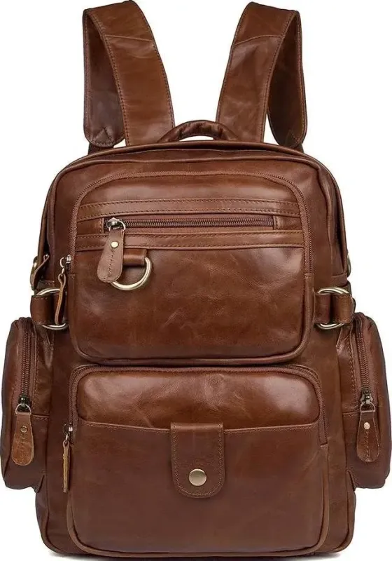 Сумка чоловіча Vintage 14561 із натуральної шкіри Коричнева