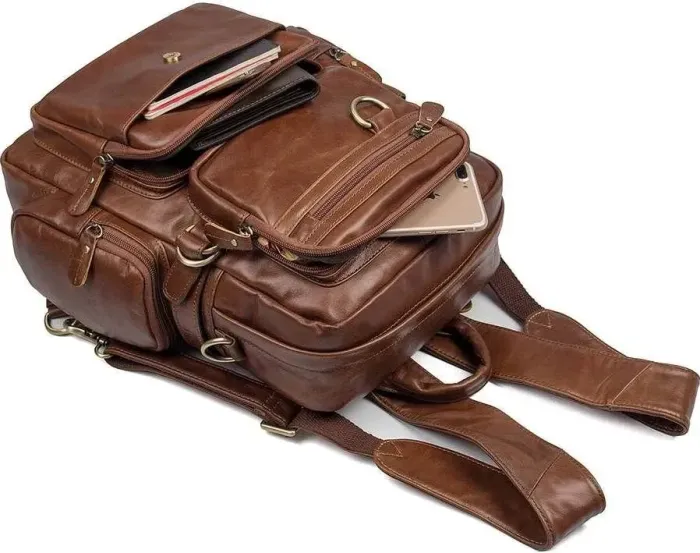 Сумка чоловіча Vintage 14561 із натуральної шкіри Коричнева