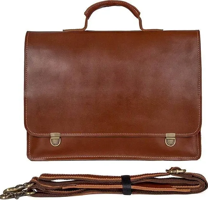 Портфель чоловічий Vintage 14562 з натуральної шкіри Коричневий