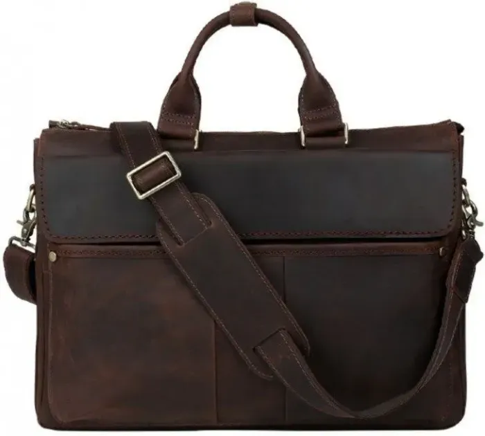 Сумка Vintage 14565 из натуральной кожи Коричневая