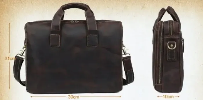 Сумка Vintage 14567 из винтажной кожи Коричневая