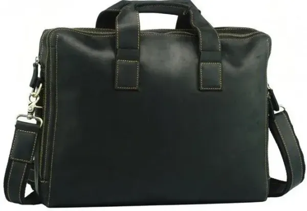 Сумка Vintage 14568 із вінтажної шкіри Чорна