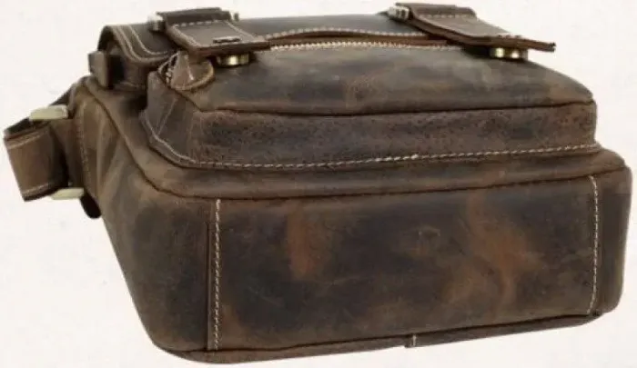 Сумка месенджер Vintage 14572 шкіряна Коричнева