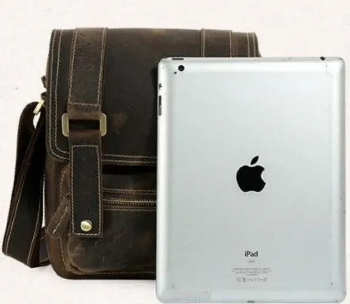 Сумка месенджер Vintage 14572 шкіряна Коричнева