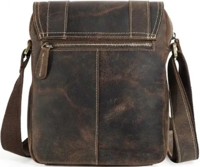 Сумка месенджер Vintage 14572 шкіряна Коричнева