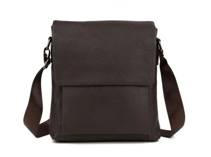 Сумка месенджер Vintage 14577 шкіряна Коричнева