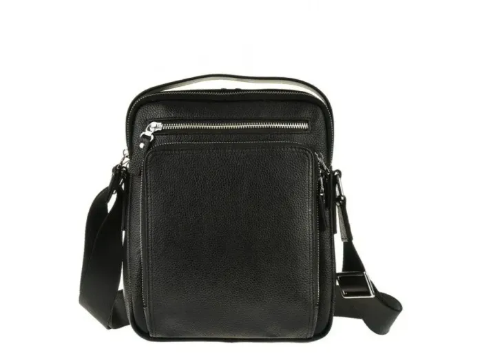 Сумка месенджер Vintage 14578 шкіряна Чорна