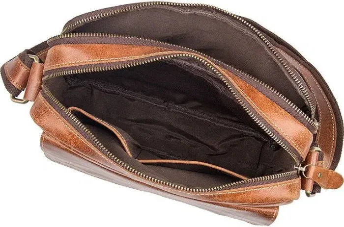 Сумка чоловіча Vintage 14583 шкіряна Руда