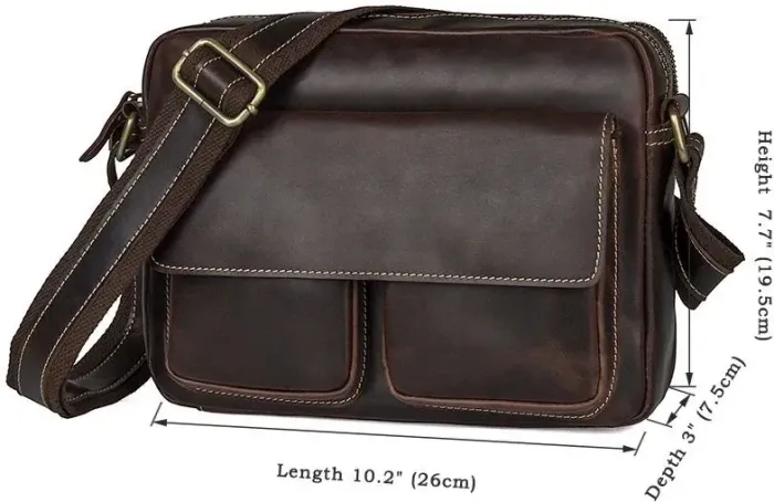 Сумка чоловіча Vintage 14584 шкіряна Коричнева