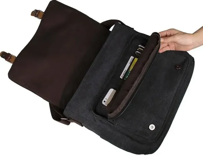 Сумка чоловіча Vintage 14587 Сіра