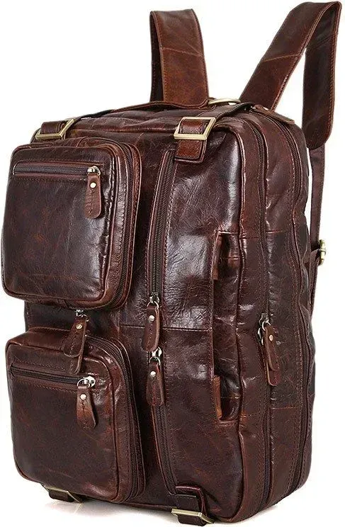 Сумка чоловіча Vintage 14590 шкіряна Коричнева