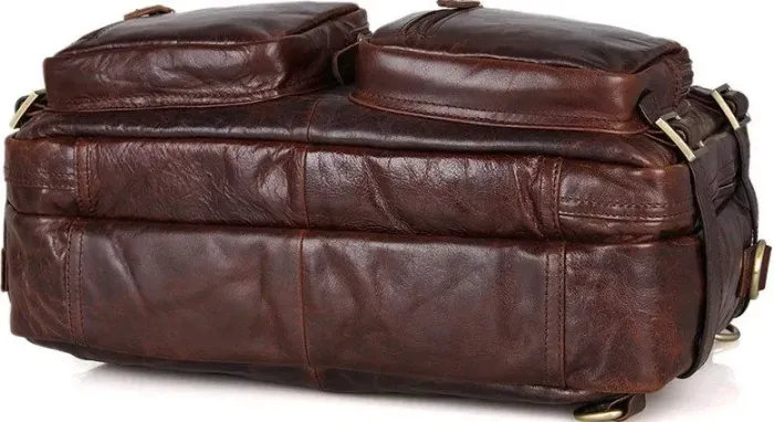 Сумка чоловіча Vintage 14590 шкіряна Коричнева