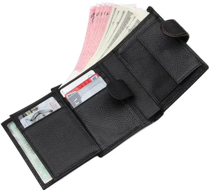 Гаманець чоловічий Vintage 14591 Чорний шкіряний