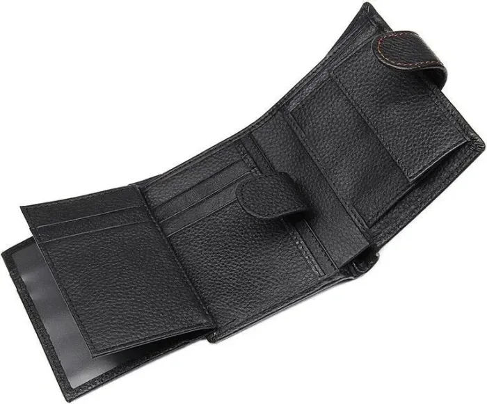 Гаманець чоловічий Vintage 14591 Чорний шкіряний