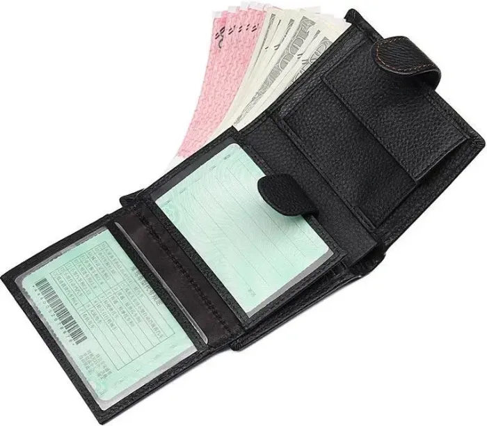 Гаманець чоловічий Vintage 14591 Чорний шкіряний