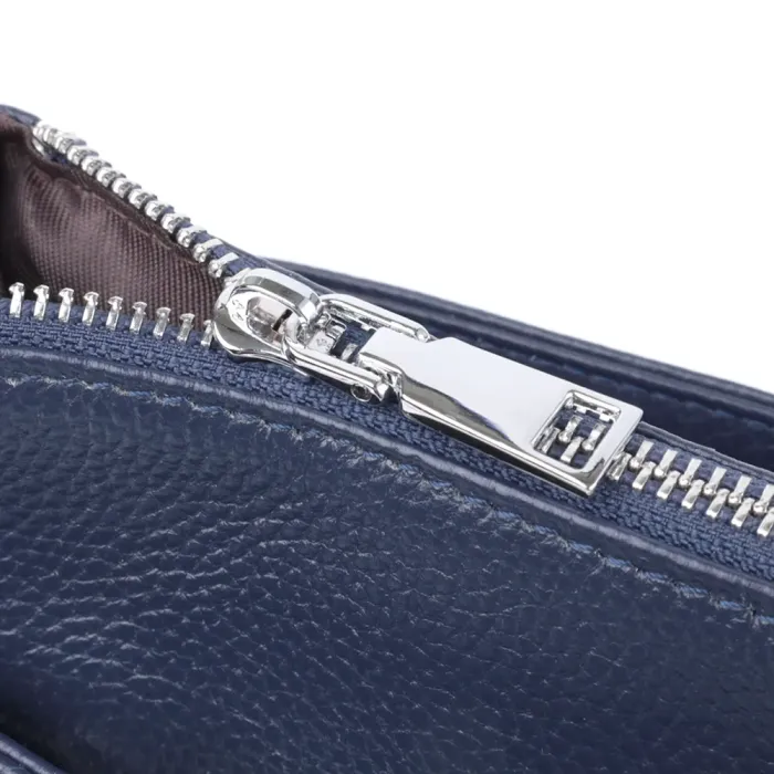 Надійна сумка для жінок на три відділення з натуральної шкіри Vintage 22806 Синій