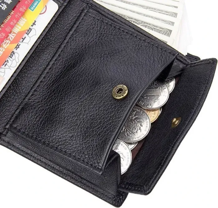 Гаманець Vintage 14598 шкіряний Чорний