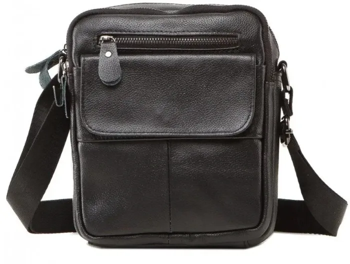 Сумка чоловіча Vintage 14621 шкіряна Чорна