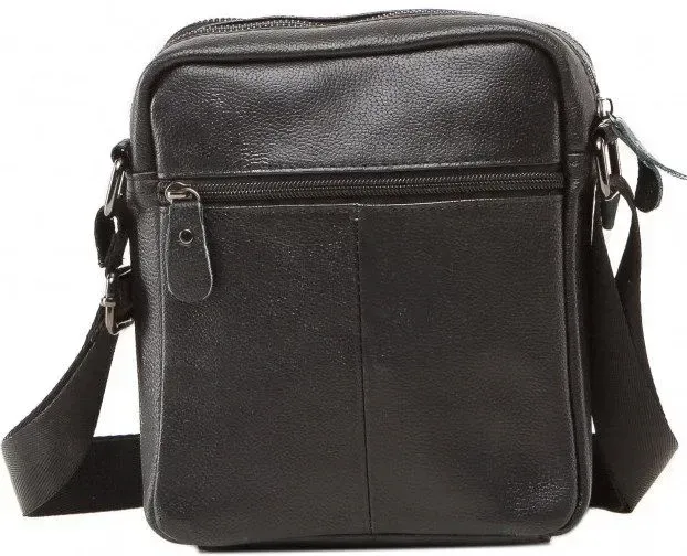 Сумка чоловіча Vintage 14621 шкіряна Чорна