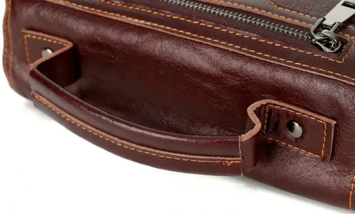 Сумка чоловіча Vintage 14622 шкіряна Коричнева