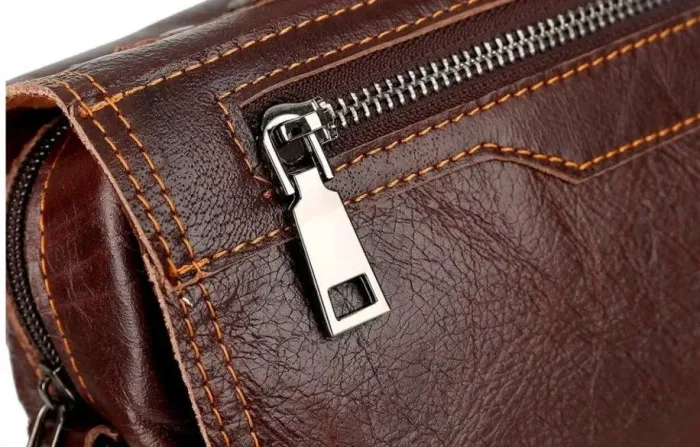 Сумка чоловіча Vintage 14622 шкіряна Коричнева