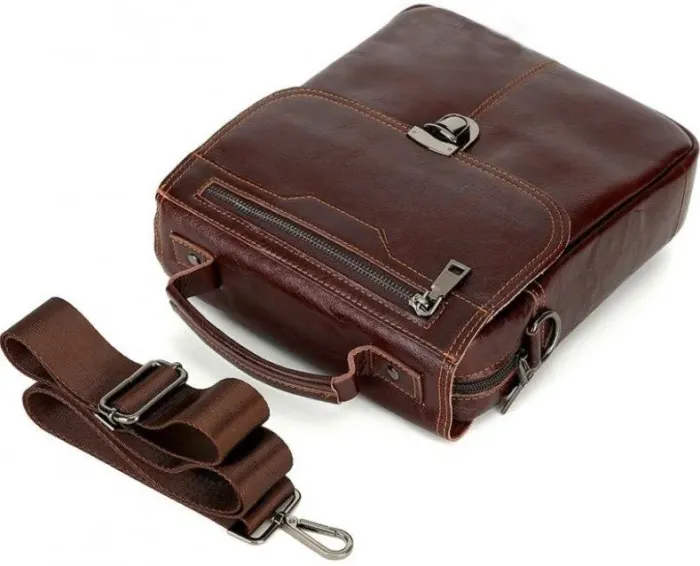 Сумка чоловіча Vintage 14622 шкіряна Коричнева
