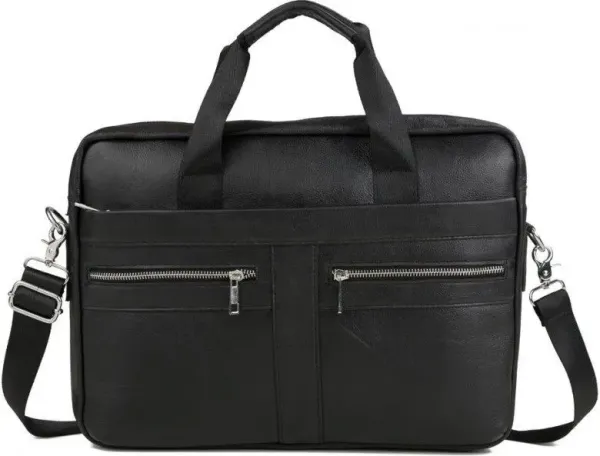 Сумка чоловіча Vintage 14625 шкіряна Чорна