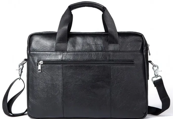 Сумка чоловіча Vintage 14625 шкіряна Чорна