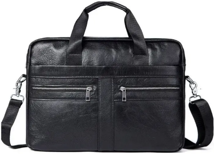 Сумка чоловіча Vintage 14625 шкіряна Чорна