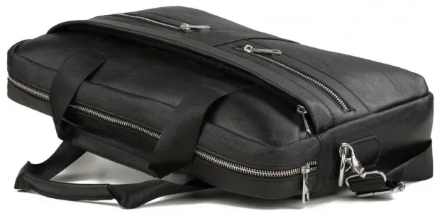 Сумка чоловіча Vintage 14625 шкіряна Чорна