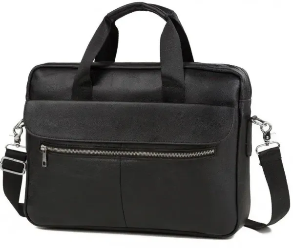 Сумка чоловіча Vintage 14627 шкіряна Чорна