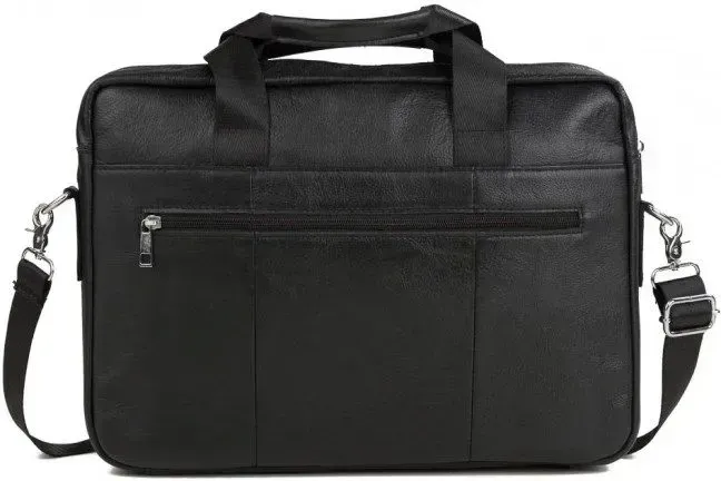 Сумка чоловіча Vintage 14627 шкіряна Чорна