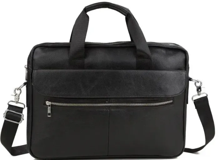 Сумка чоловіча Vintage 14627 шкіряна Чорна